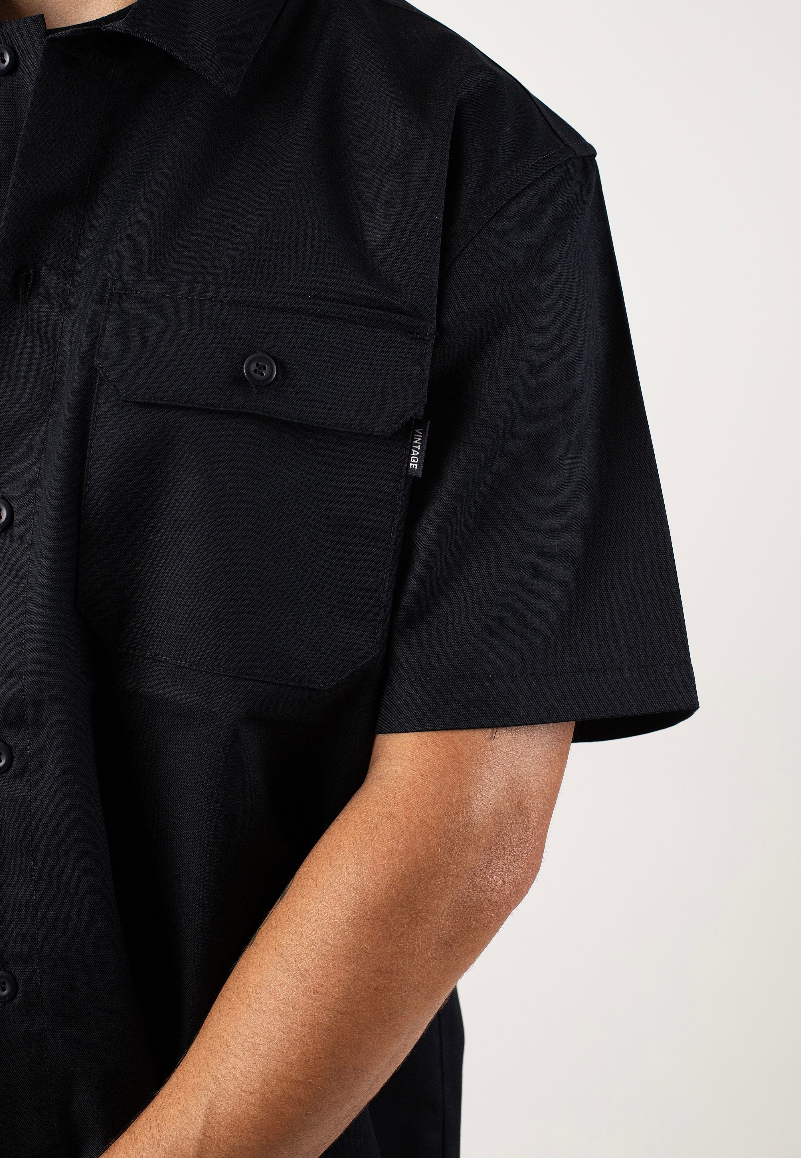 vintage-industries-dexter-black-t-shirt-homme-noir-coton image 3
