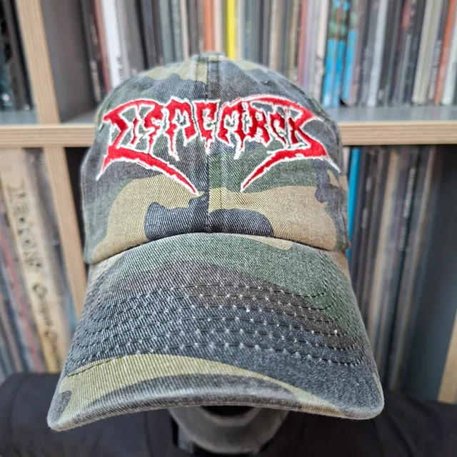 dismember-logo-casquette-dad-cap-camo-vert-death-metal image 1