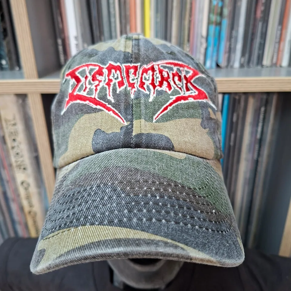 dismember-logo-casquette-dad-cap-camo-vert-death-metal image 1