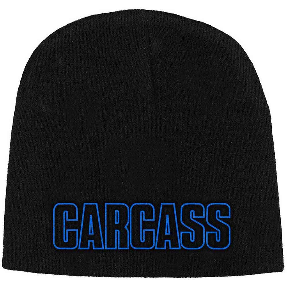 carcass-logo-bonnet-beanie-brod-noir image 1