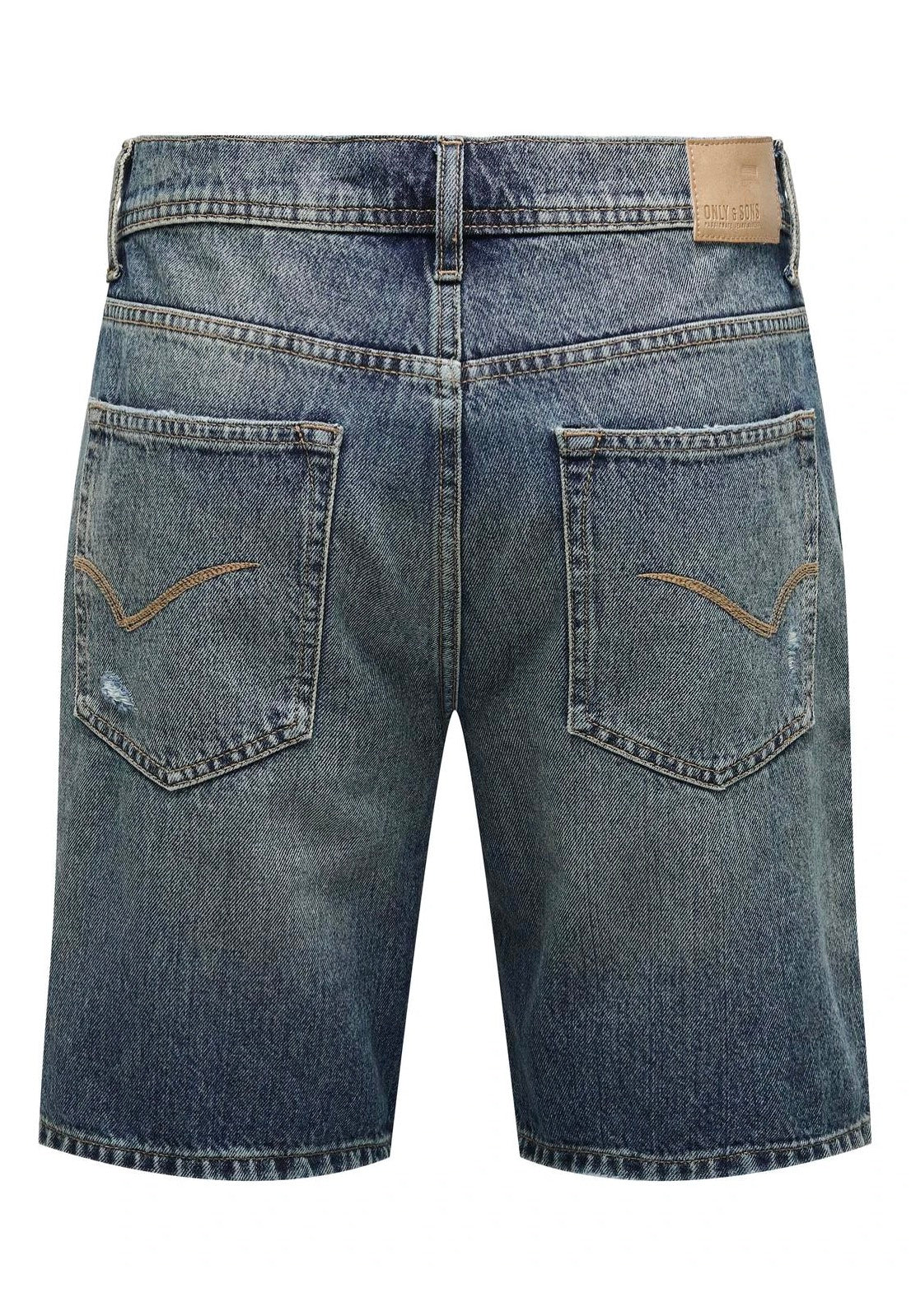 only-sons-edge-ram-short-jean-bleu-dark-blue-homme image 6
