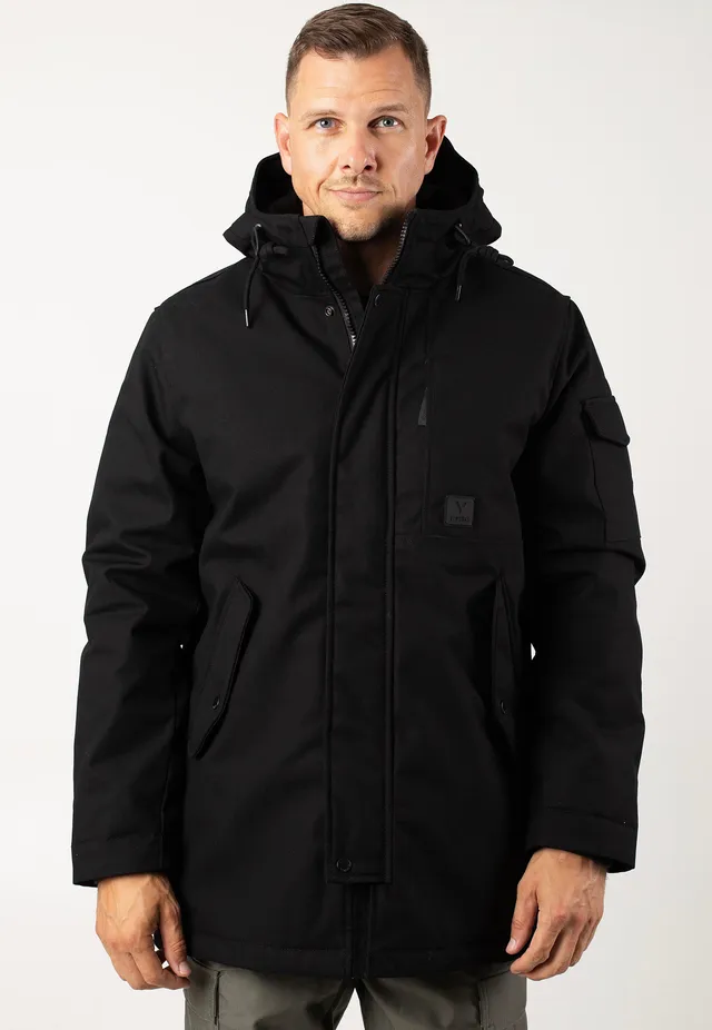 vintage-industries-gus-black-veste-noire-coton-homme image 1