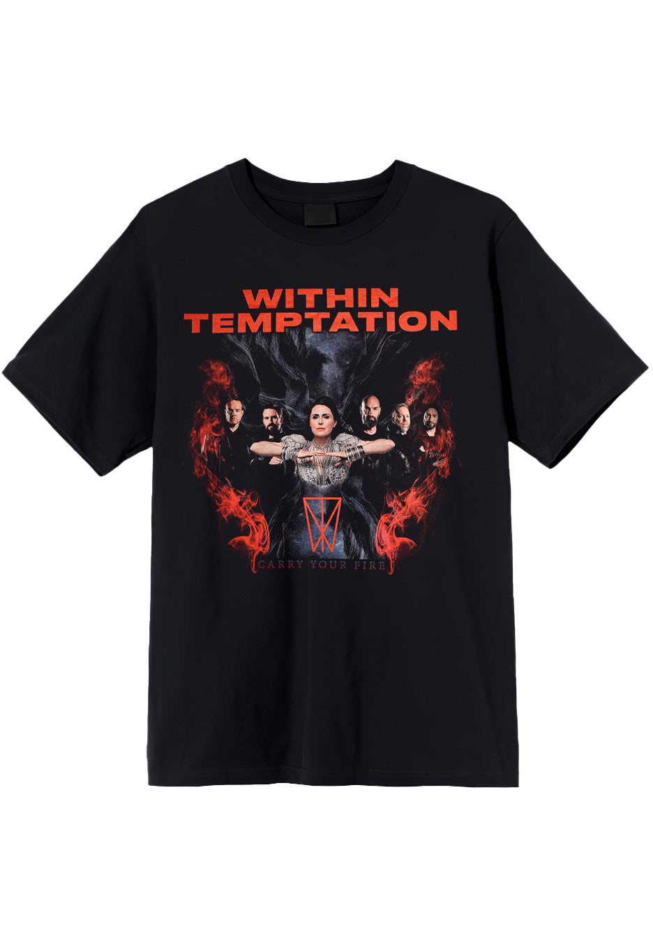 within-temptation-carry-fire-tour-2022-t-shirt-noir-symphonique image 1