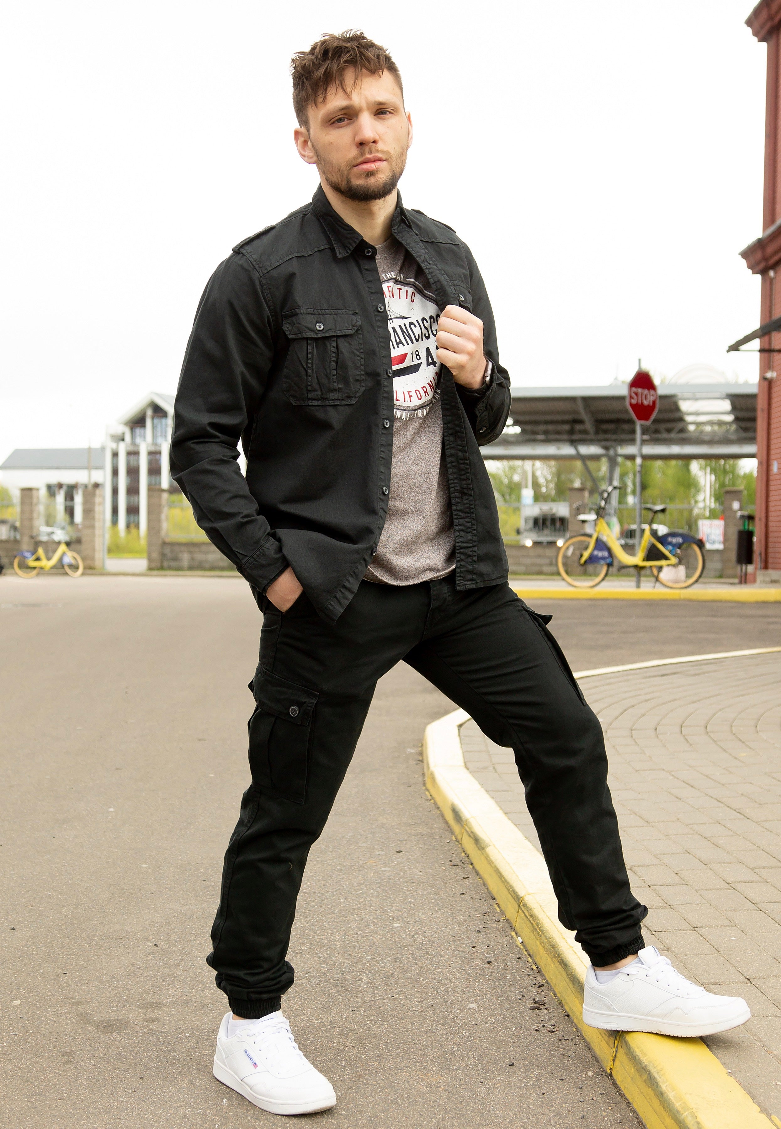 surplus-bad-boys-black-pantalon-cargo-noir-coton image 6