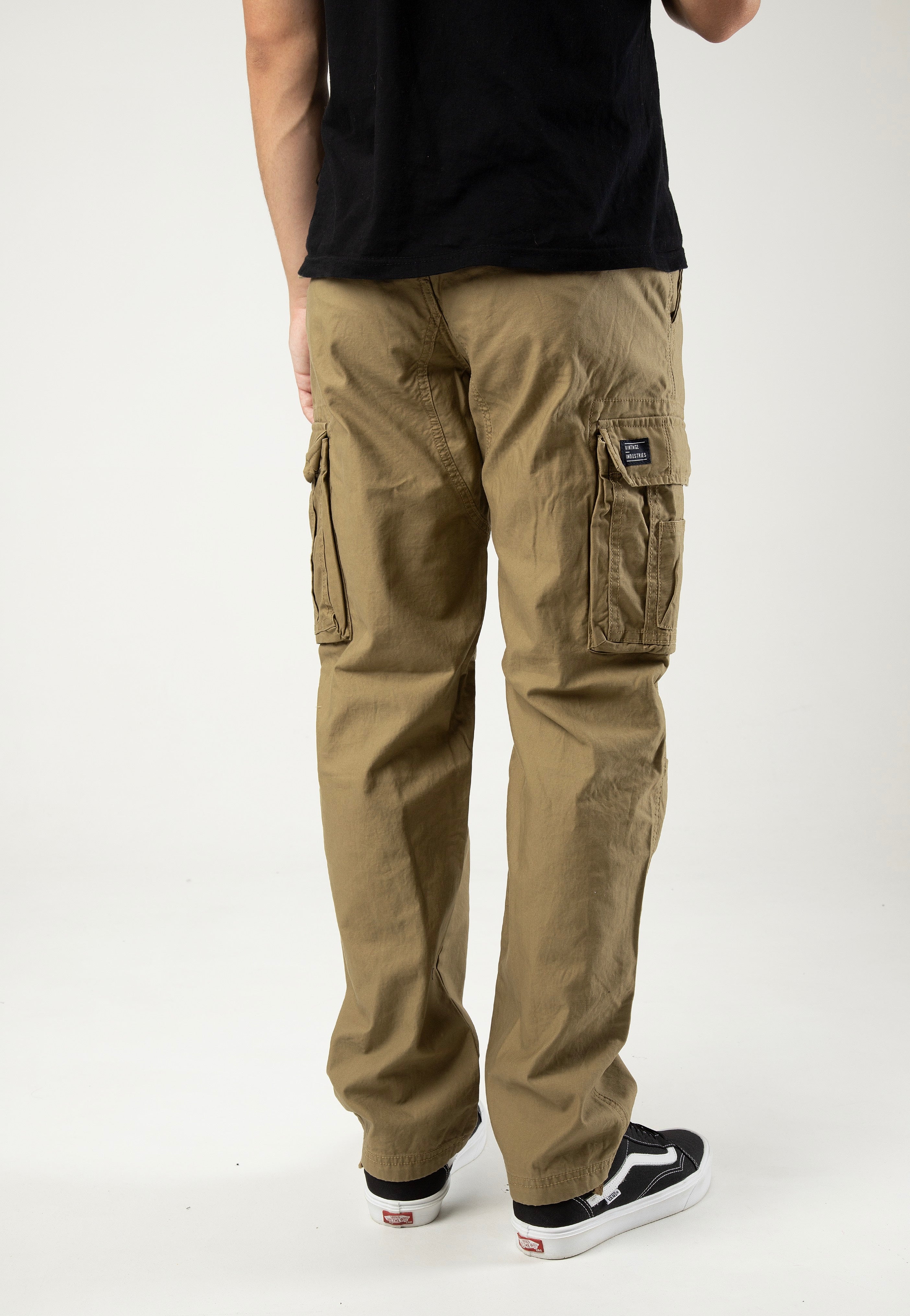vintage-industries-reef-sand-pantalon-cargo-marron-taille-m image 8