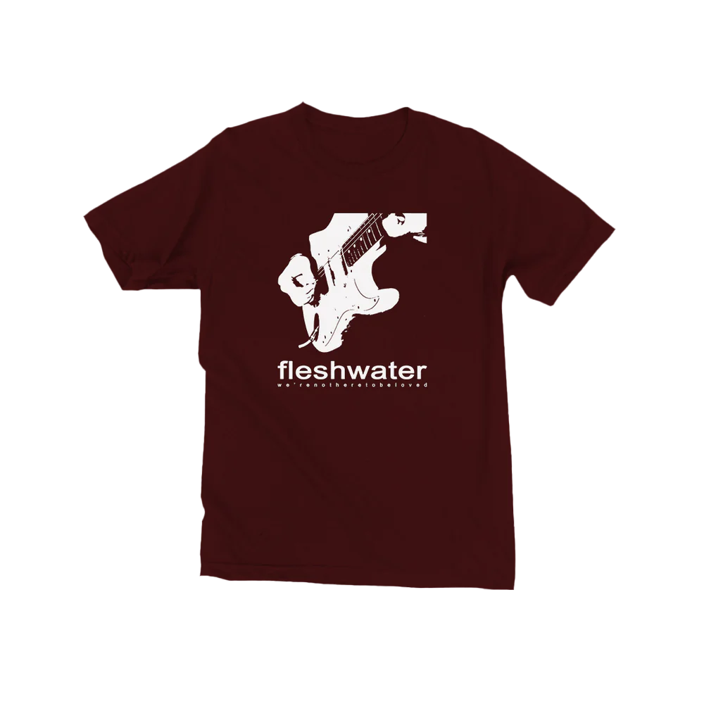 fleshwater-strat-t-shirt-bordeaux-encre-blanche image 1