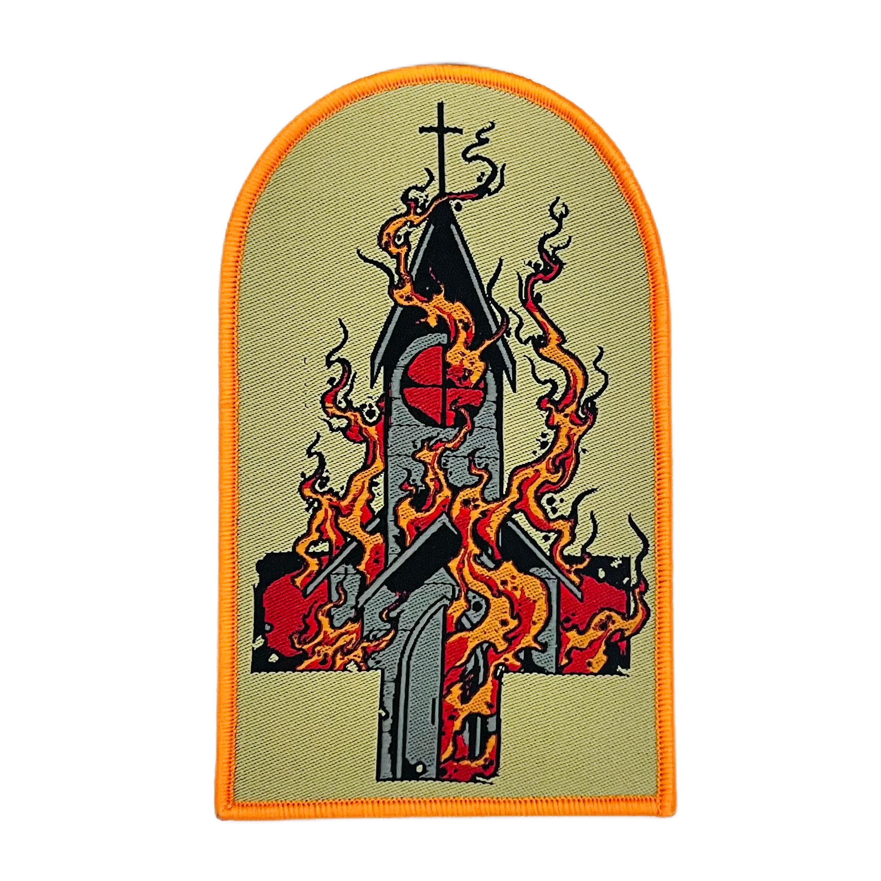 783punx-small-patch-burn-your-local-church-patch-tiss-bordure-noire image 8