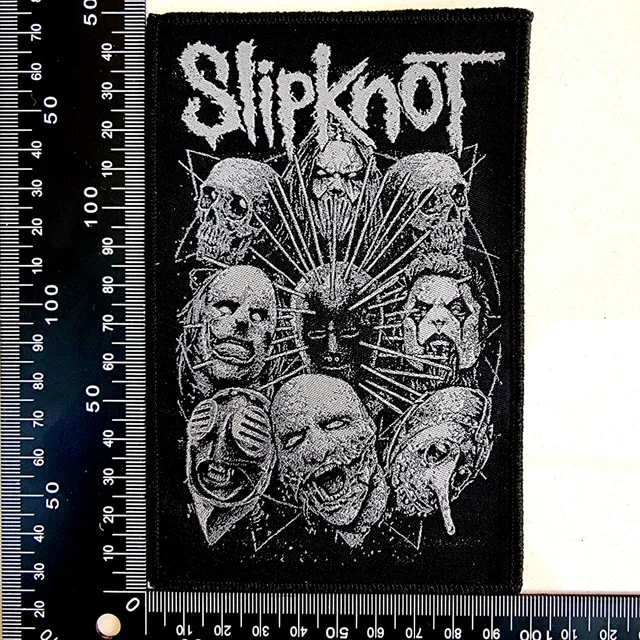 slipknot-masked-slipknot-petit-patch-tiss-noir image 1