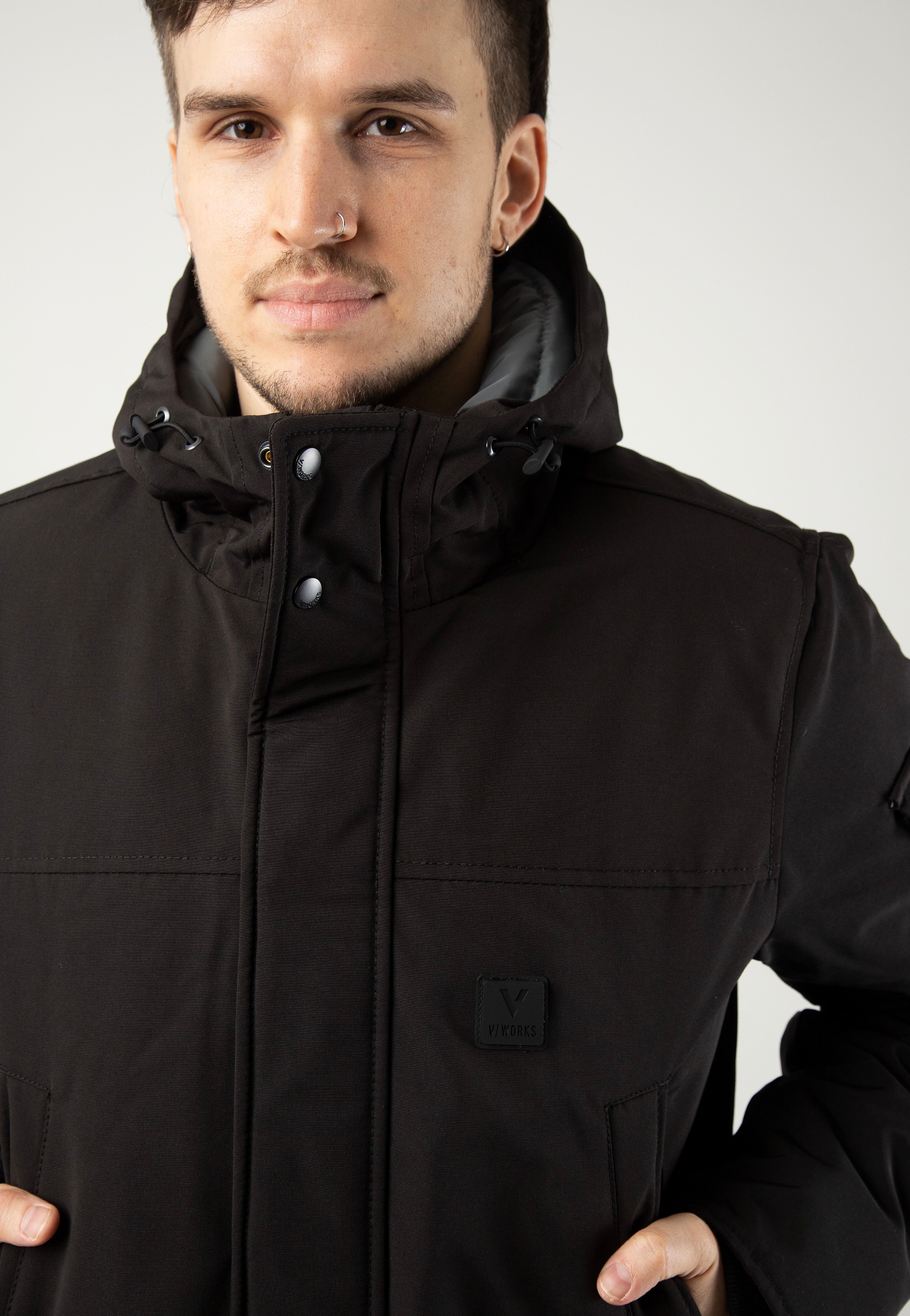 vintage-industries-gavyn-black-veste-hiver-noire image 7