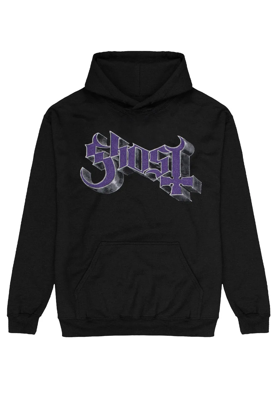 ghost-chrome-logo-grucifix-hoodie-noir-sweat-capuche image 1