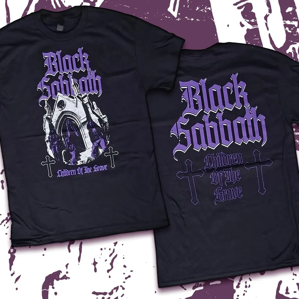 black-sabbath-children-of-the-grave-t-shirt-coton-noir image 1