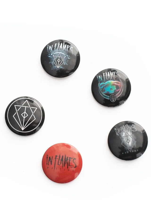 in-flames-battles-set-5-badges-bouton-metal-multicolore image 1