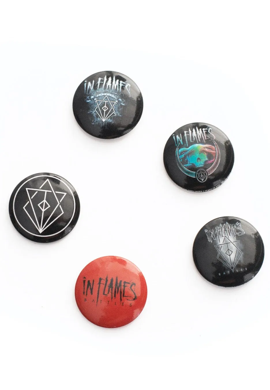 in-flames-battles-set-5-badges-bouton-metal-multicolore image 1