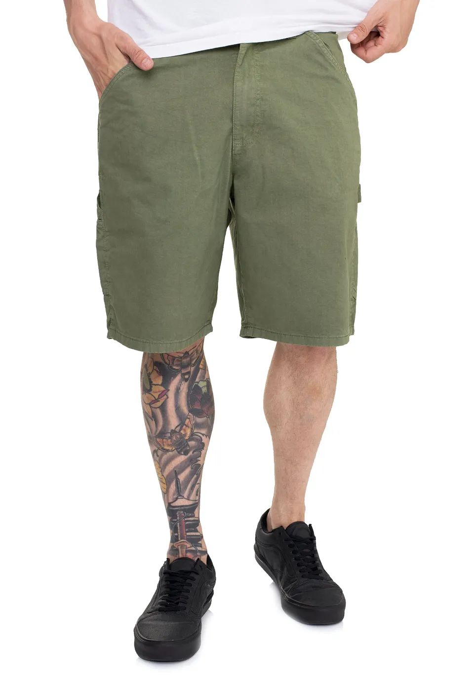 urban-classics-carpenter-newolive-short-vert-homme image 1