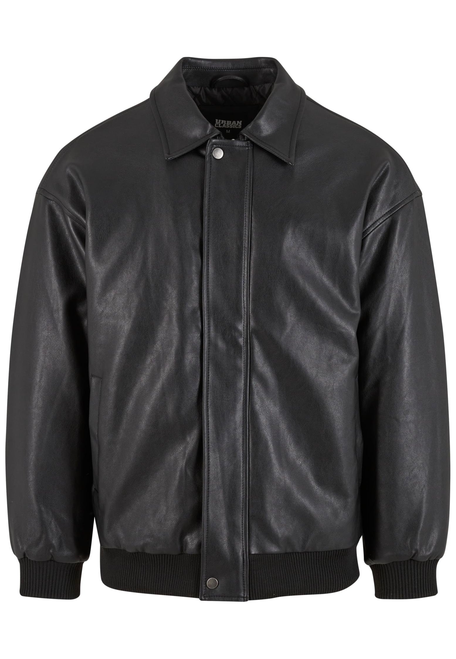 urban-classics-synthetic-leather-black-veste-simili-cuir-noir image 6