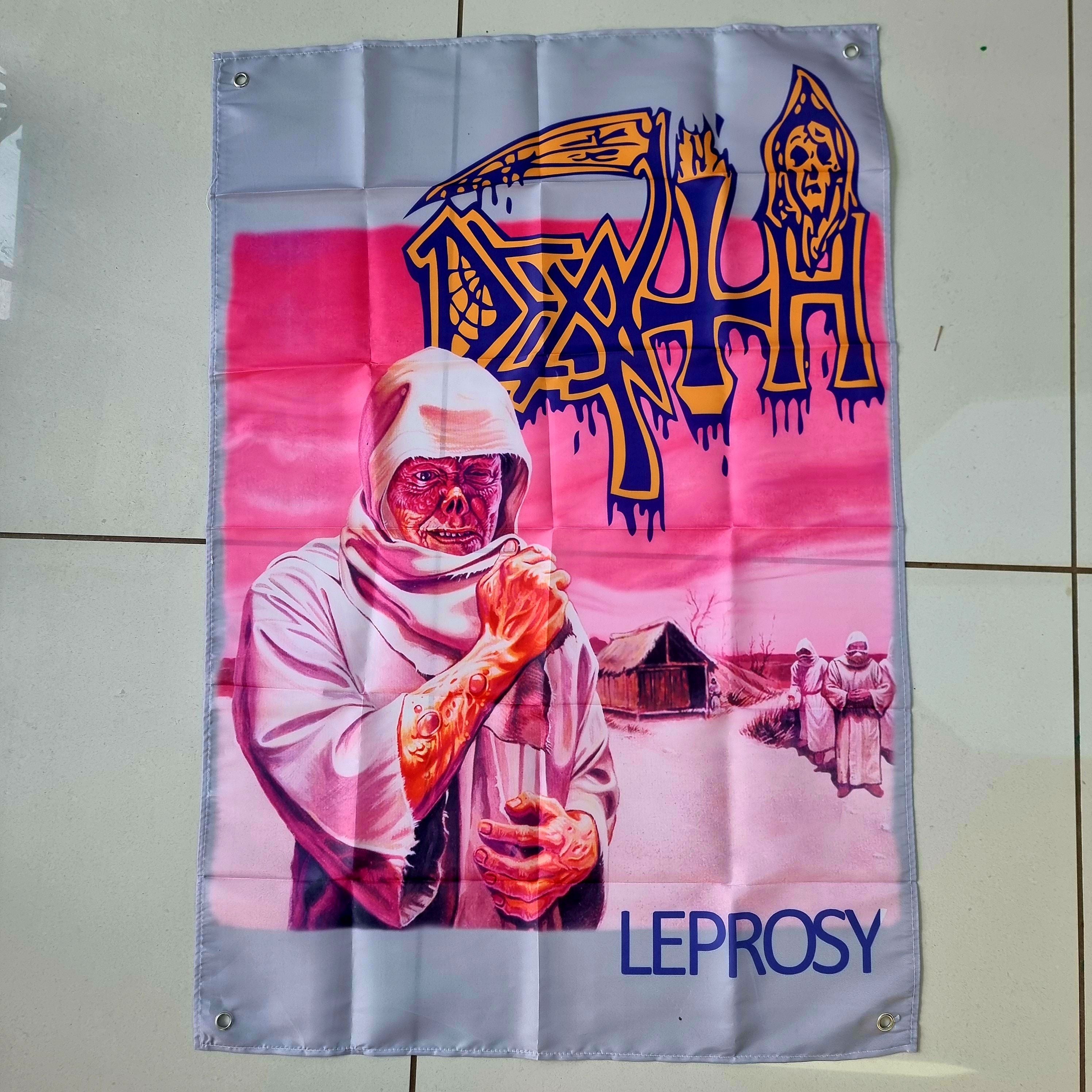 death-leprosy-drapeau-100x70-cm-poster-textile-metal image 1
