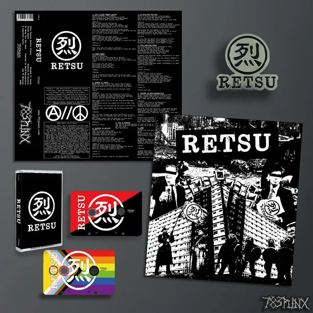 retsu-retsu-cassette-tape-k7-pin-bundle-hardcore-punk image 1