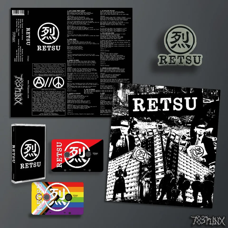 retsu-retsu-cassette-tape-k7-pin-bundle-hardcore-punk image 1