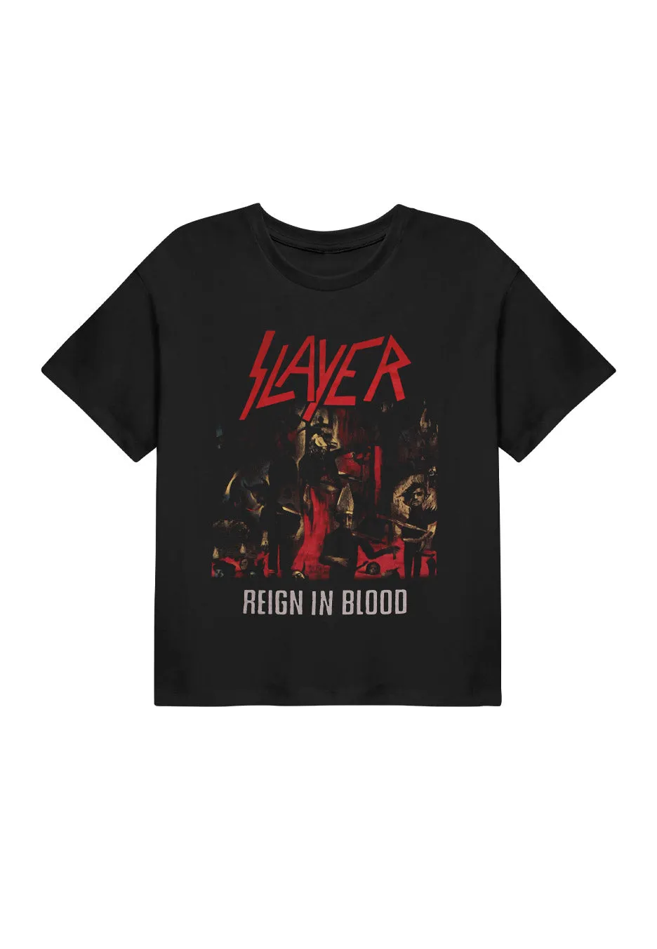 slayer-reign-in-blood-crop-girly-t-shirt-noir-m image 1