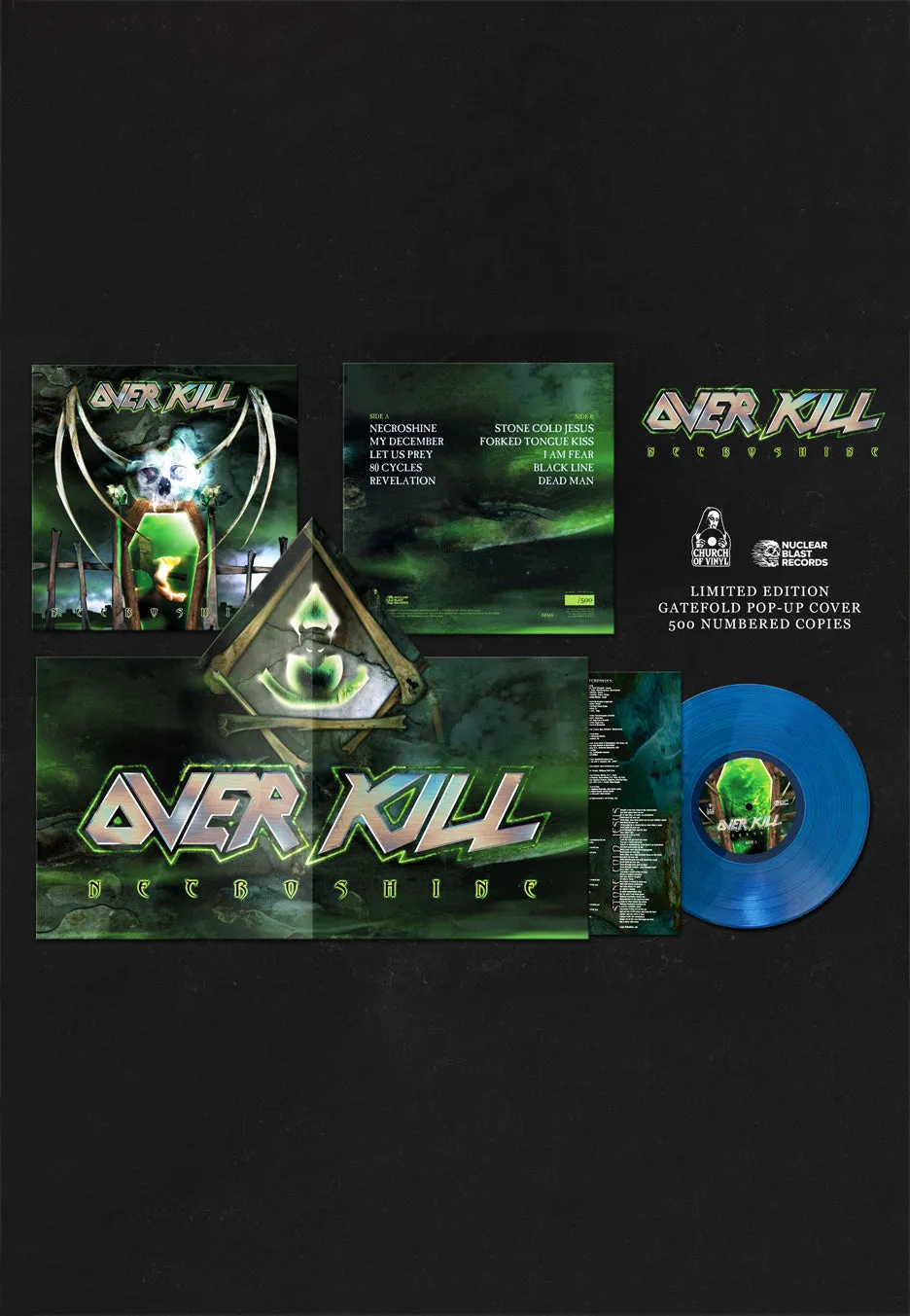 overkill-necroshine-vinyle-bleu-popup-gatefold-limit image 1
