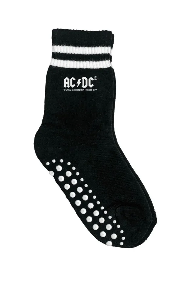 ac-dc-logo-kids-chaussettes-noires-coton-enfant image 1
