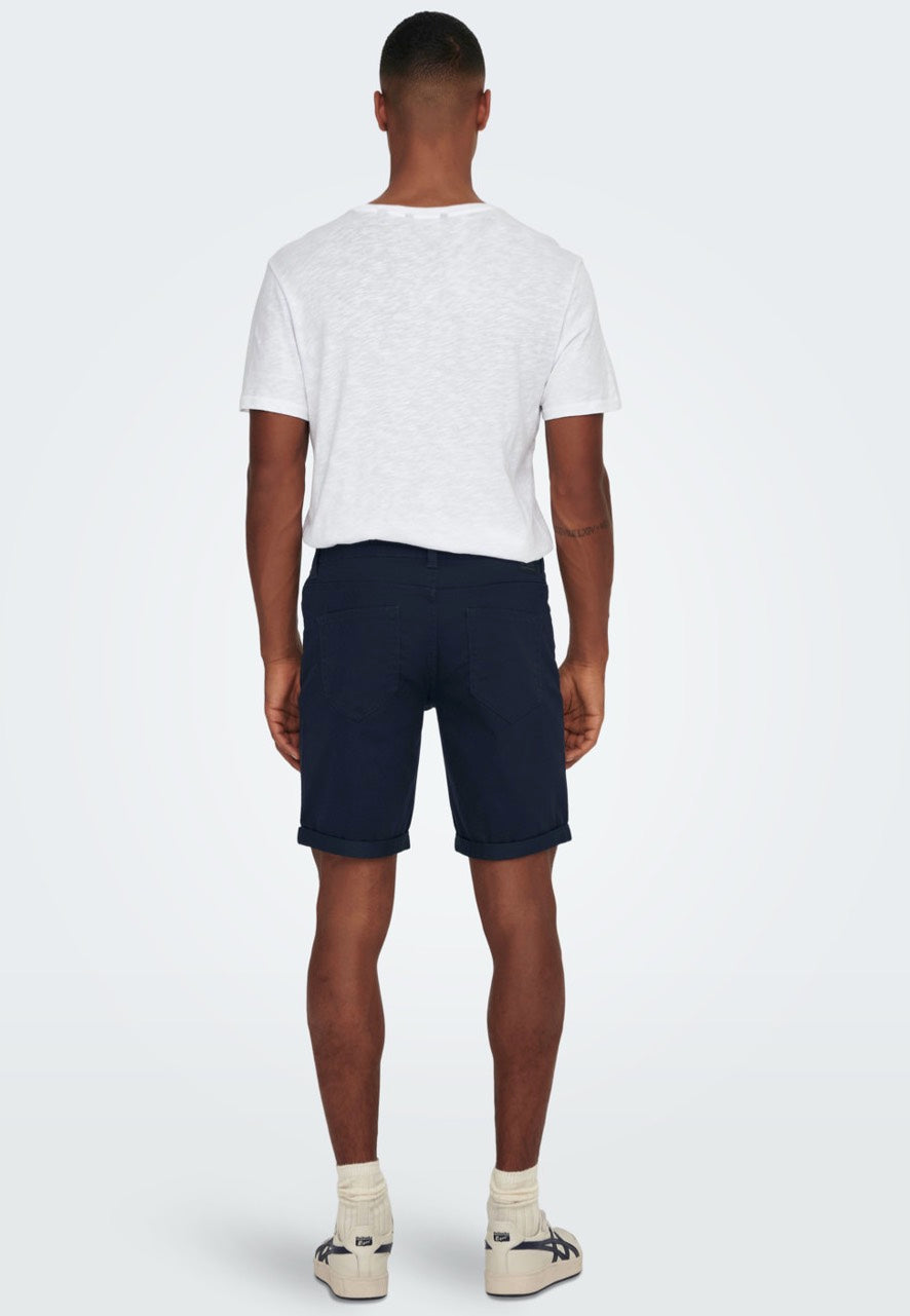 only-sons-ply-life-reg-twill-short-bleu-marine image 4