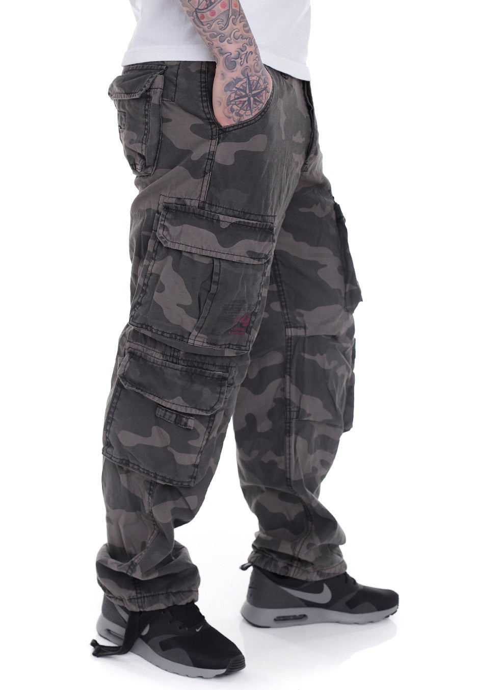 surplus-airborne-vintage-pantalon-cargo-camo-noir-homme image 3