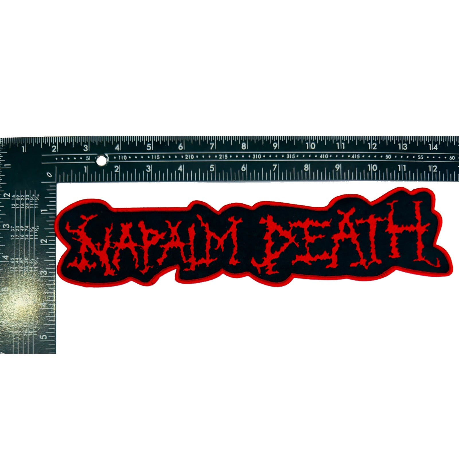 783punx-oversized-patch-napalm-death-logo-patch-tiss-bordure-rouge image 5
