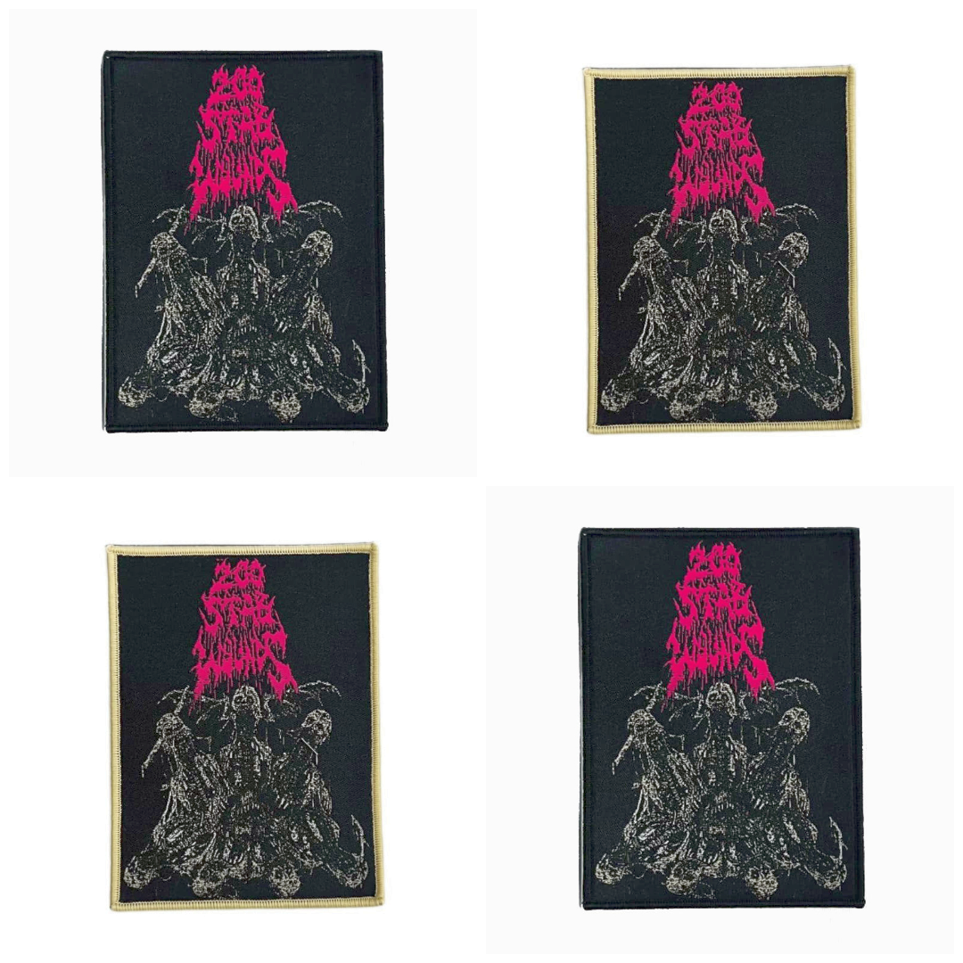 200-stab-wounds-wing-skulls-patch-tiss-bordure-noire image 1