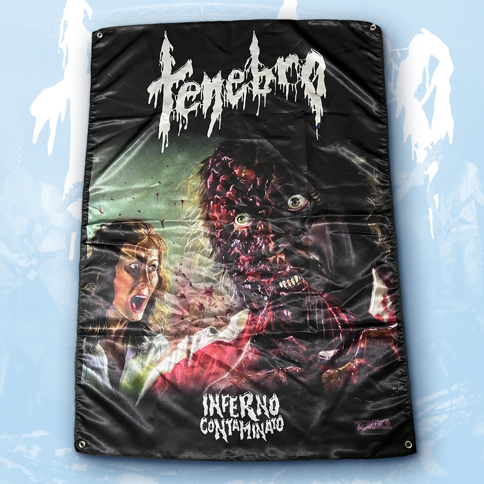 tenebro-inferno-contaminato-drapeau-mural-100x70-cm image 1