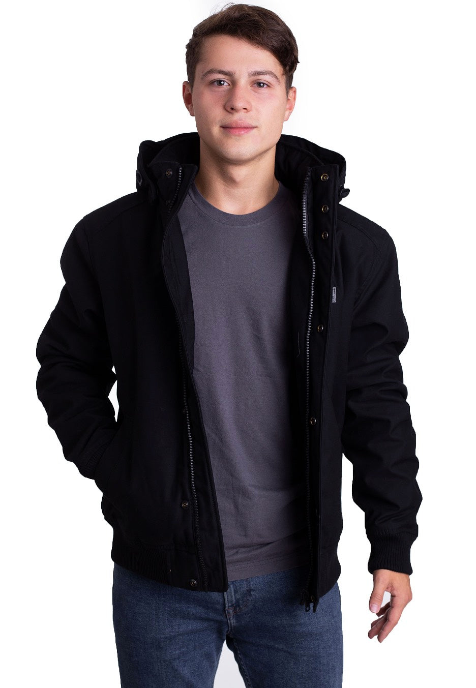 vintage-industries-hudson-black-veste-noire-hiver-homme image 5