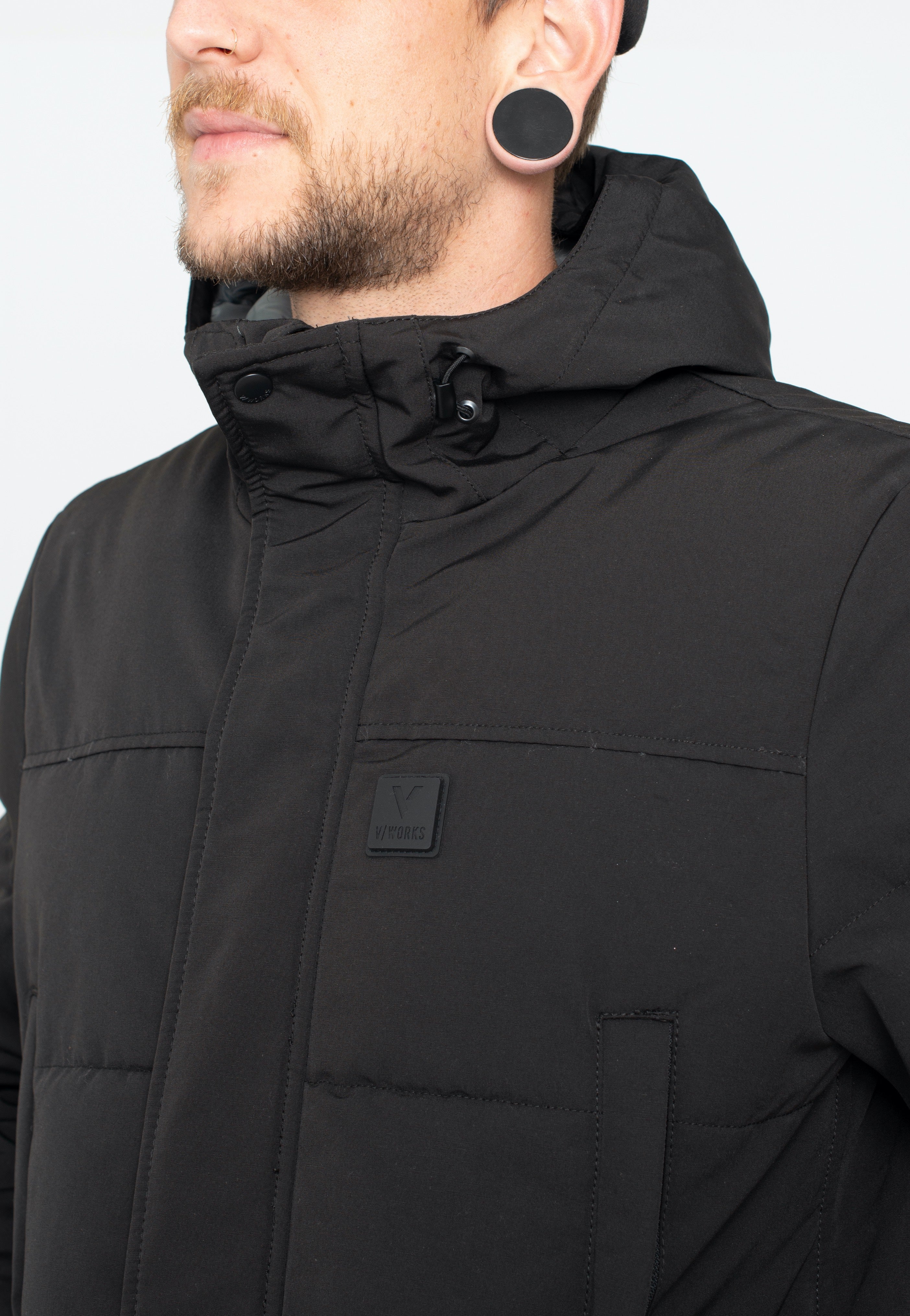 vintage-industries-glenn-veste-noire-homme-hiver image 3