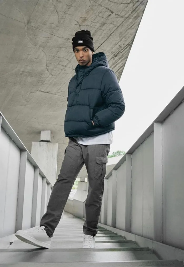urban-classics-hooded-cropped-veste-noire-streetwear image 1