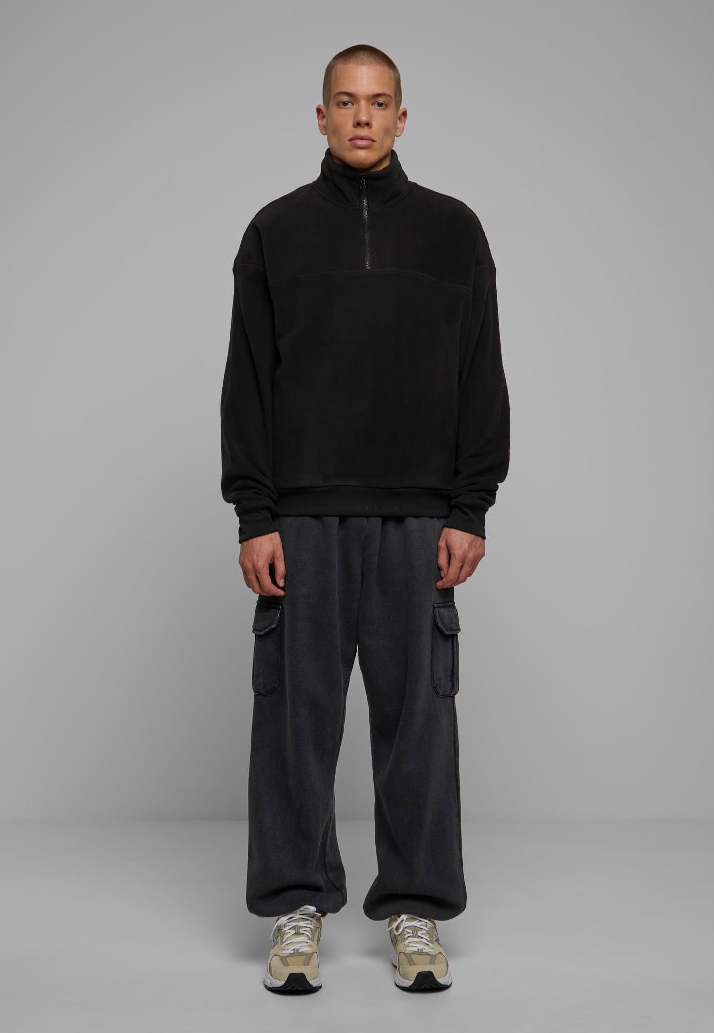 urban-classics-basic-polar-fleece-pull-noir-s-3xl image 2
