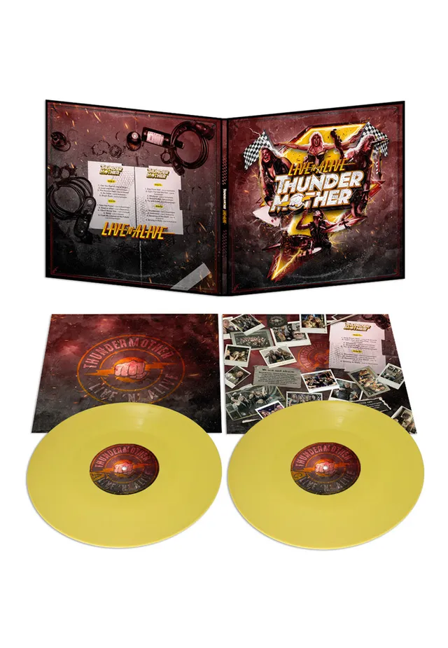 thundermother-live-n-alive-yellow-double-vinyle-couleur-jaune image 1