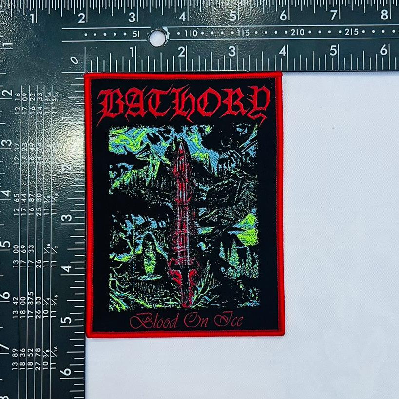 bathory-blood-on-ice-patch-tiss-bordure-jaune image 3