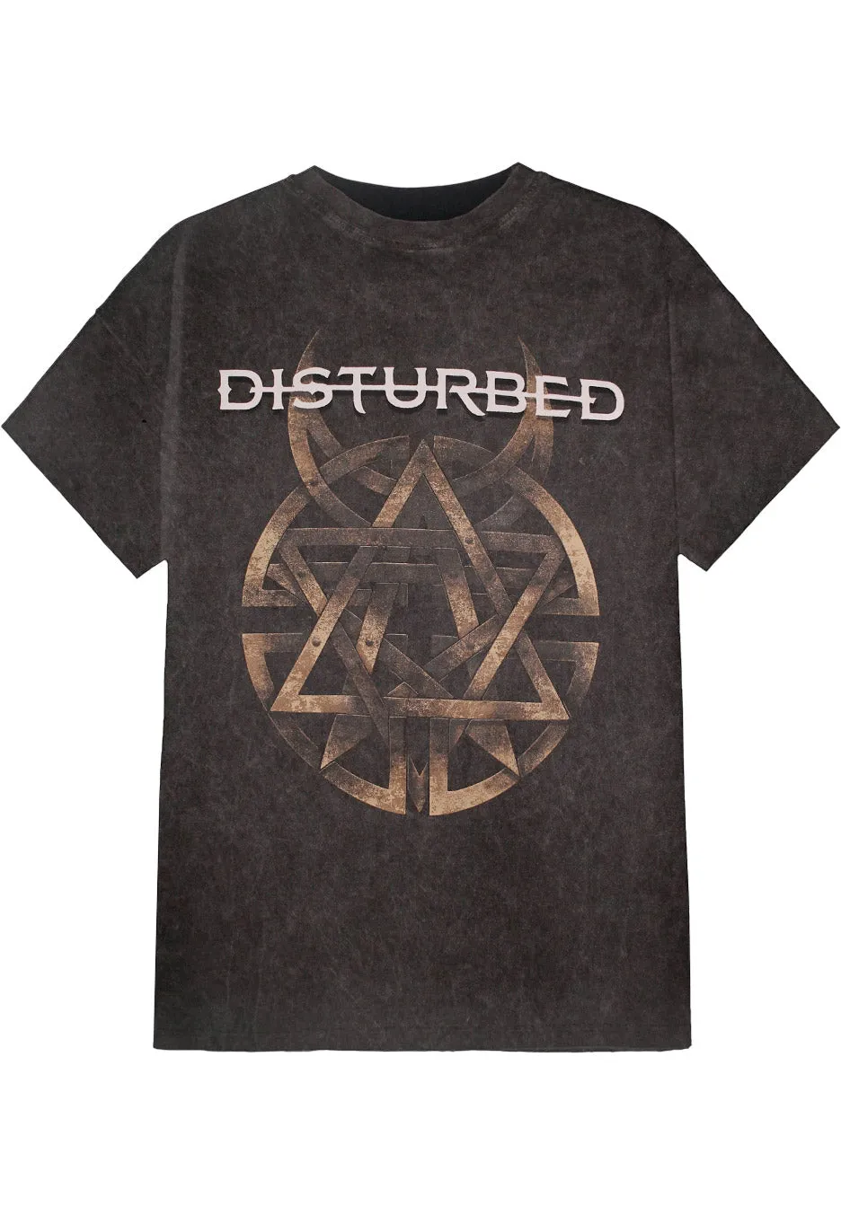 disturbed-riveted-t-shirt-gris-nu-metal-homme image 1