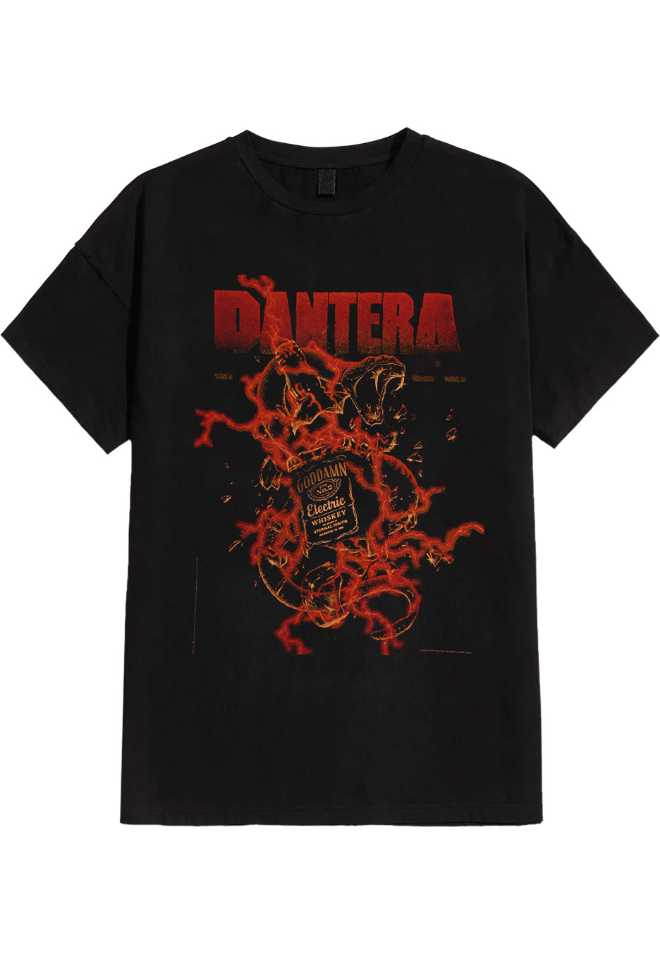 pantera-goddamn-whiskey-t-shirt-noir-homme-taille-m image 1