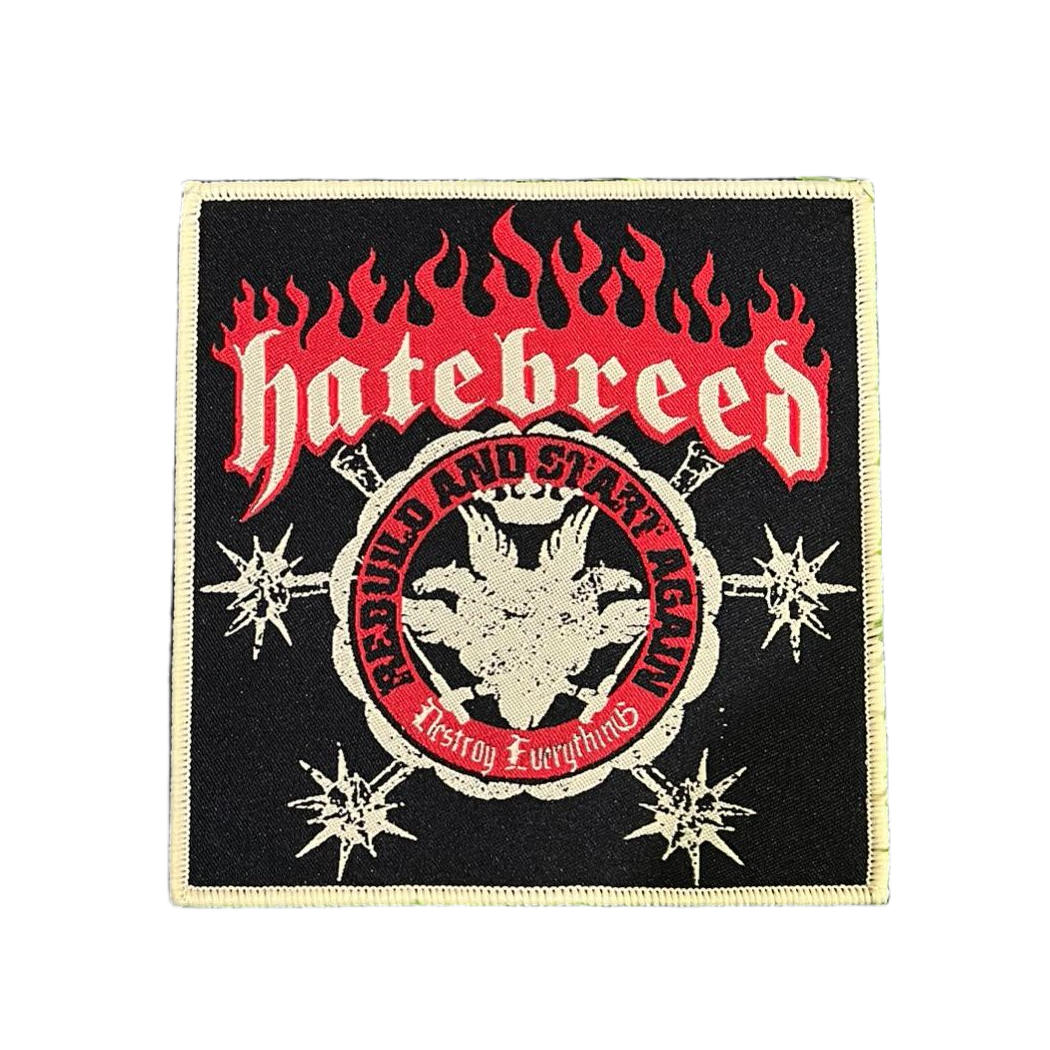 hatebreed-destroy-everything-patch-tiss-bordure-rouge-10cm image 2