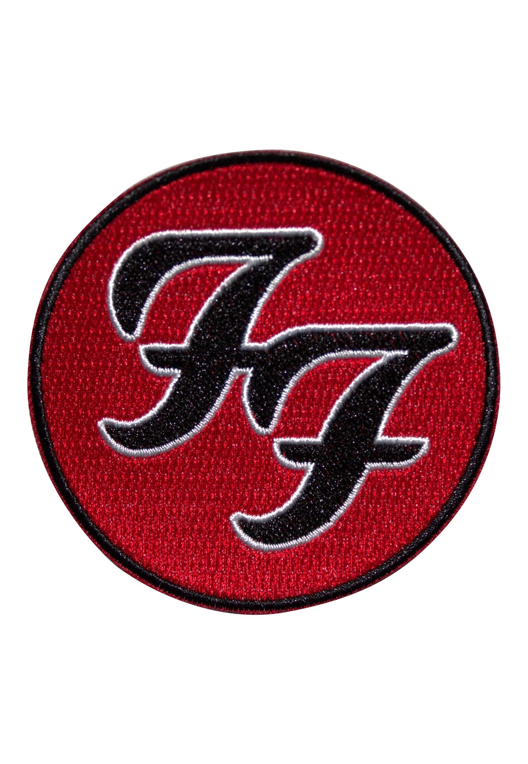 foo-fighters-logo-woven-patch-cusson-rouge image 1