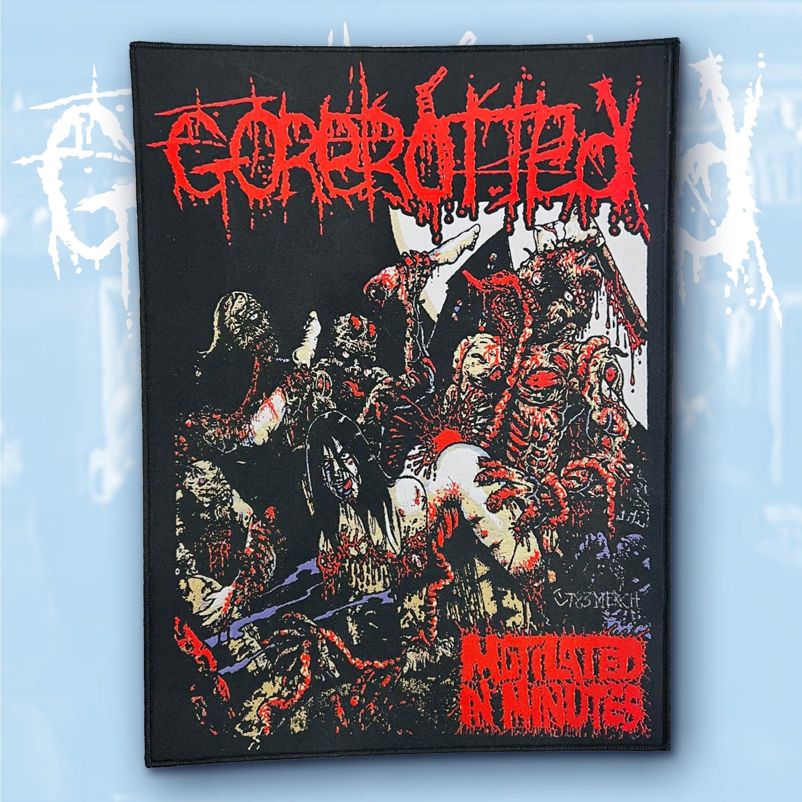 gorerotted-mutilated-in-minutes-backpatch-tiss-bordure-noire image 2