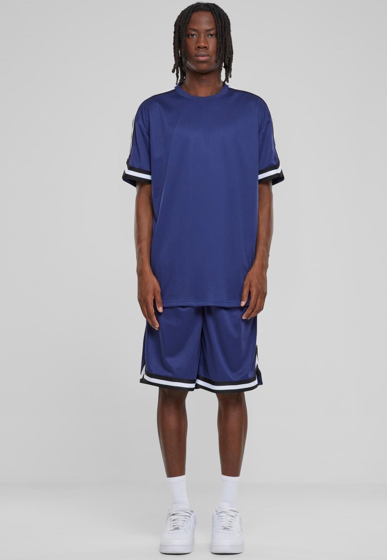 urban-classics-stripes-mesh-t-shirt-oversize-bleu-xl image 5
