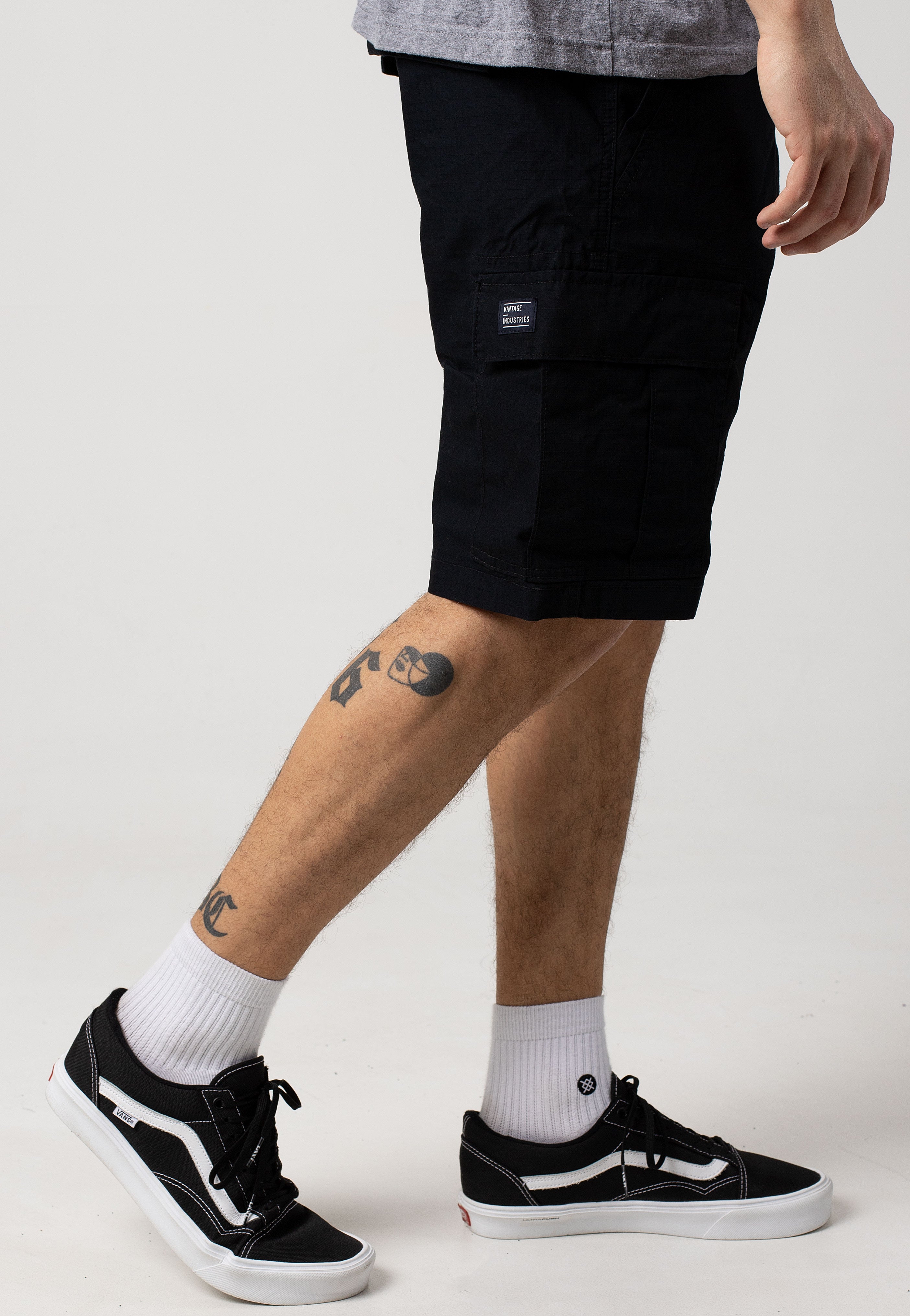 vintage-industries-master-bdu-short-cargo-noir image 2