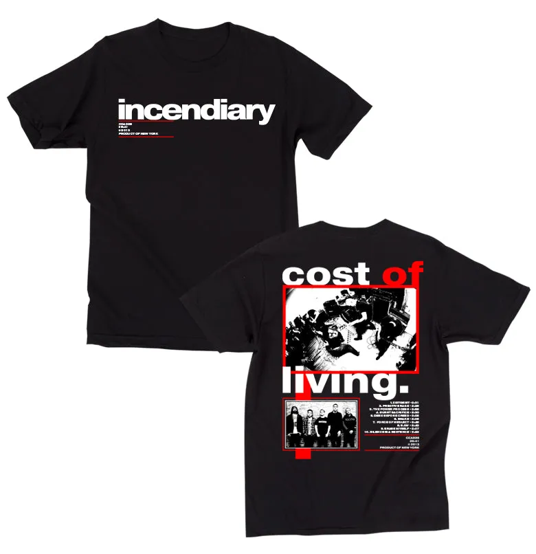 incendiary-col-t-shirt-tee-shirt-coton-lourd-noir-s-3xl image 1