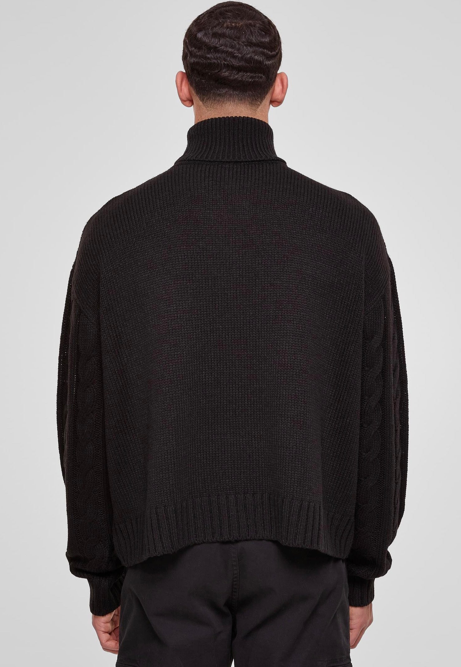 urban-classics-boxy-roll-neck-pullover-noir-col-roul image 4