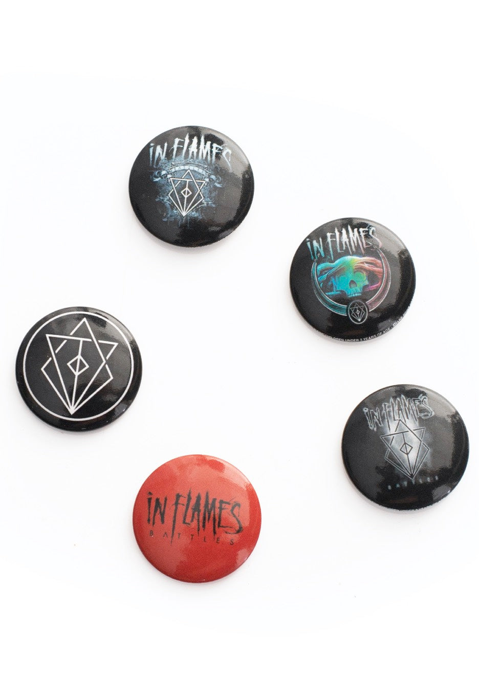 in-flames-battles-set-5-badges-bouton-metal-multicolore image 1