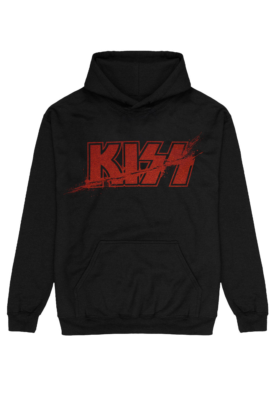 kiss-slashed-logo-hoodie-noir-capuche-homme image 1