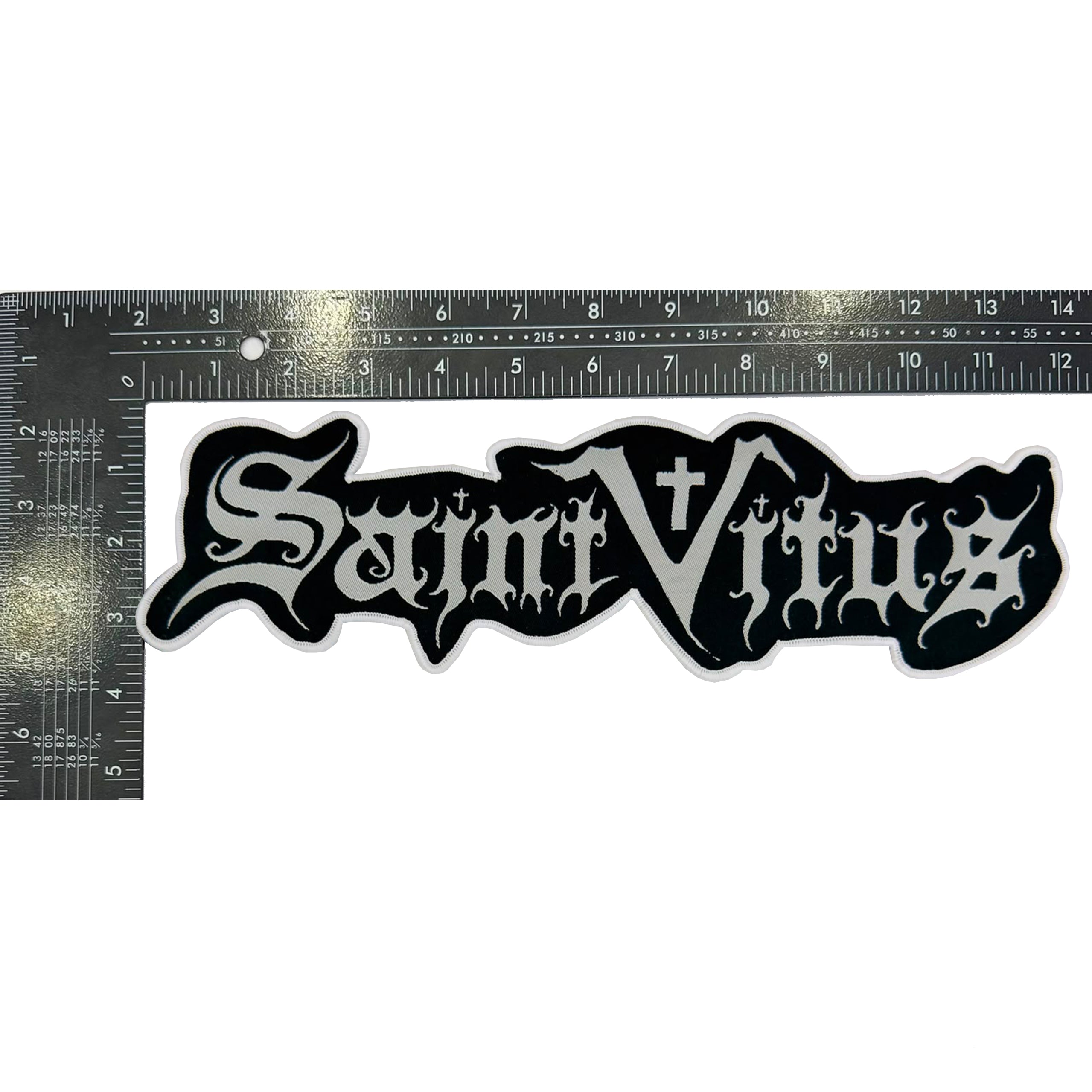saint-vitus-logo-cusson-tiss-oversized-bordure-noire-30-cm image 5