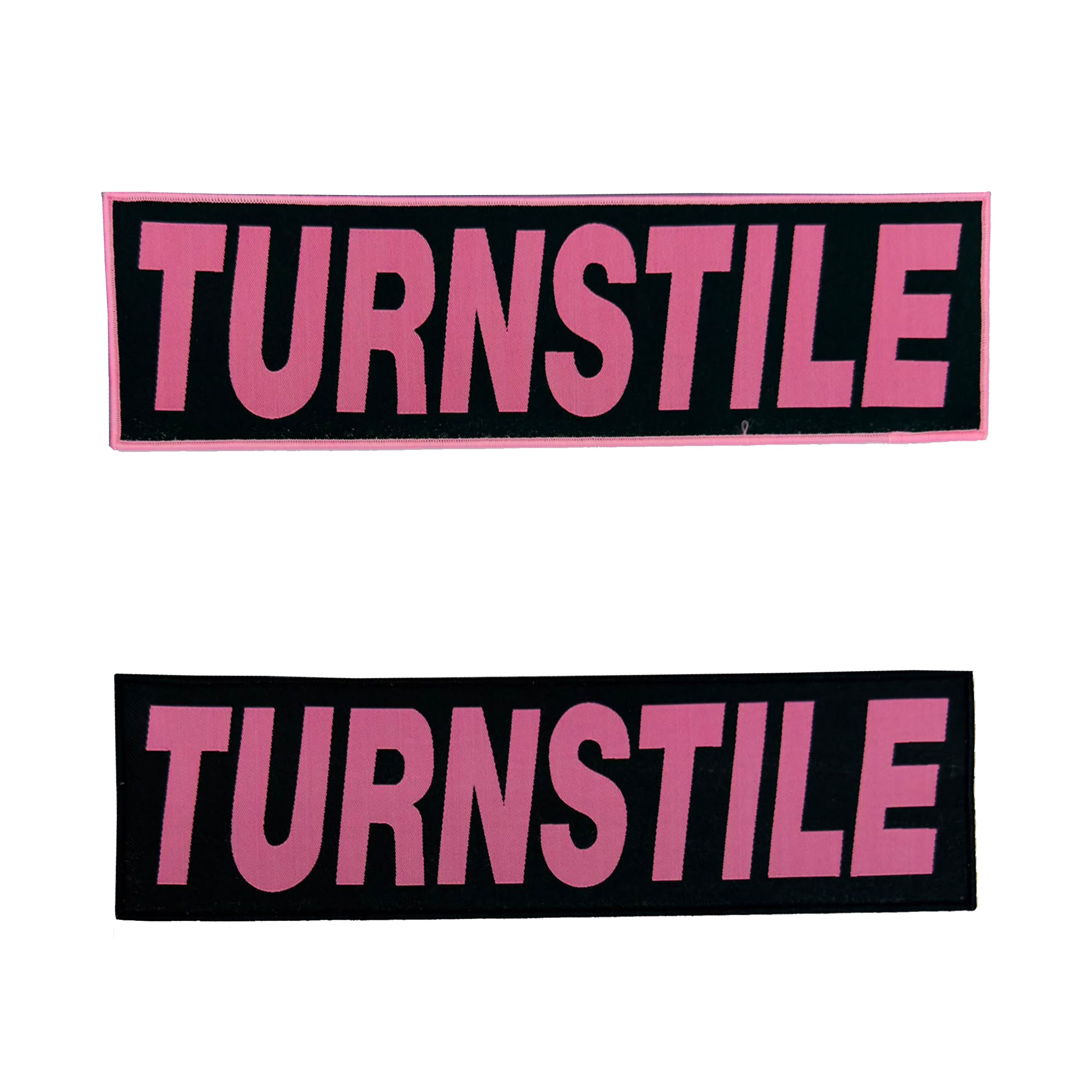 turnstile-logo-patch-tiss-oversized-bordure-noire-30-cm image 1
