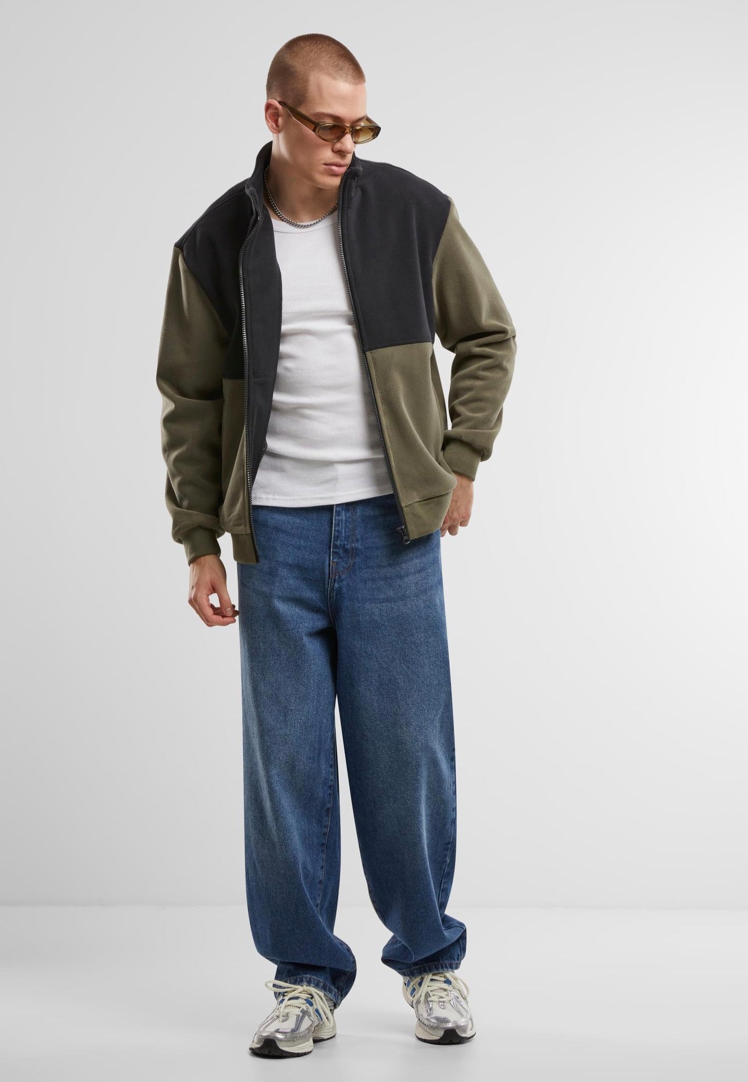 urban-classics-colour-block-polar-fleece-veste-polaire-noir image 3
